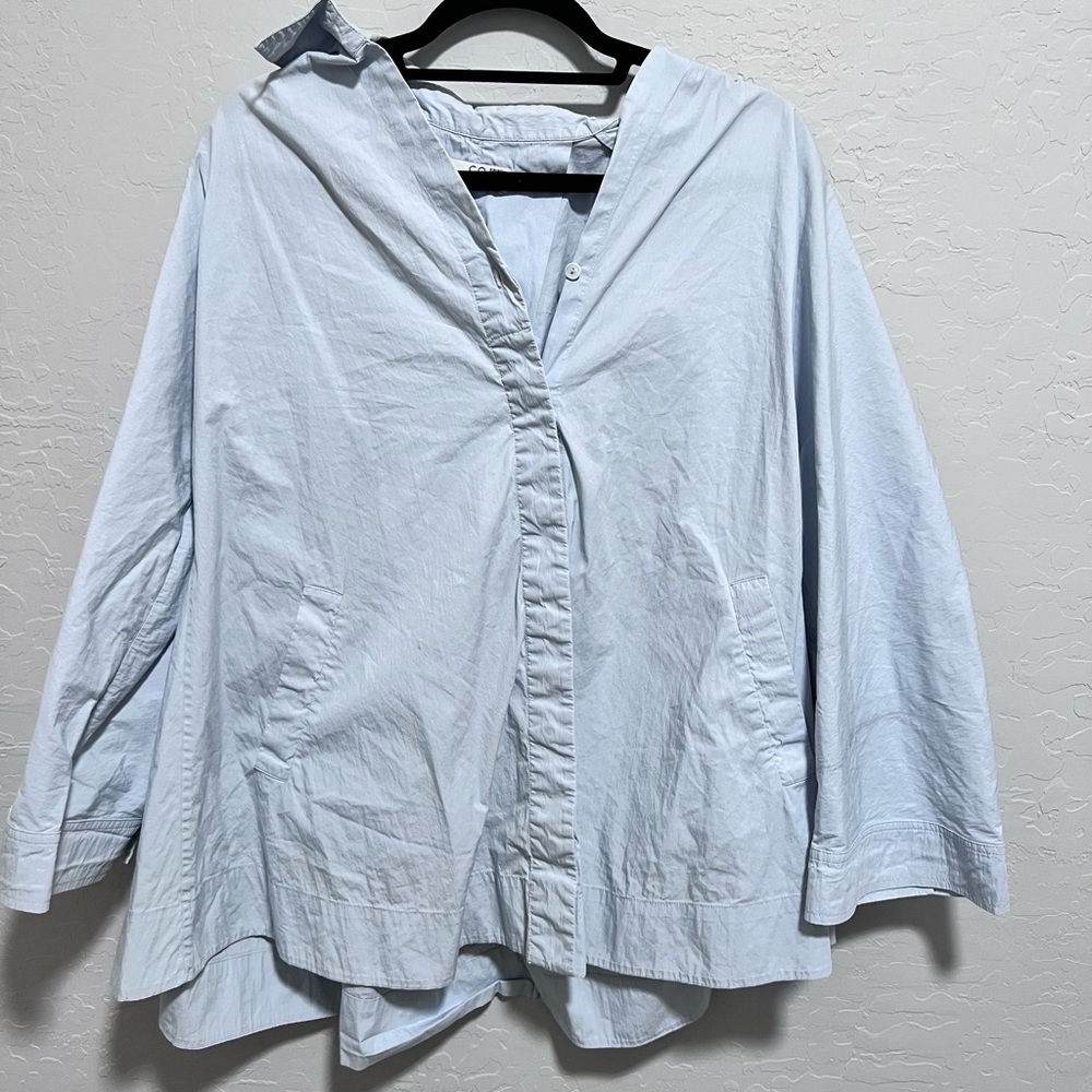 CO BLUE BUTTON DOWN TOP SIZE XS